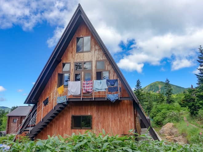 高谷池ヒュッテに到着です