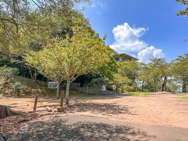 よく見ると奥のほうに建物が見えます