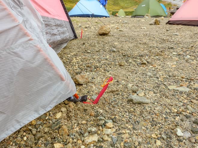 ペグの刺さり具合は？「雷鳥沢キャンプ場」