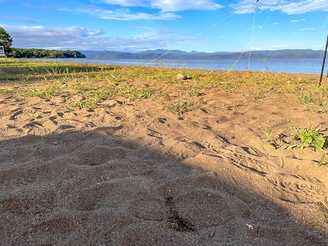 傾斜はあるの？「天神浜オートキャンプ場」