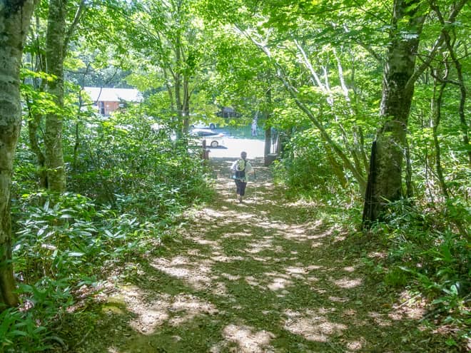 八方台登山口が見えてきました