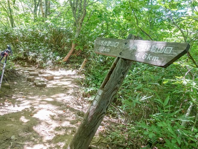 天狗岩裏磐梯スキー場分岐に到着です