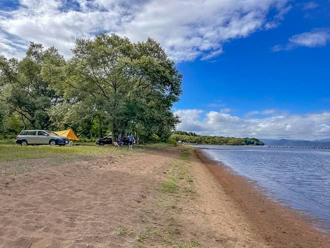 湖畔サイトは思った以上に広く