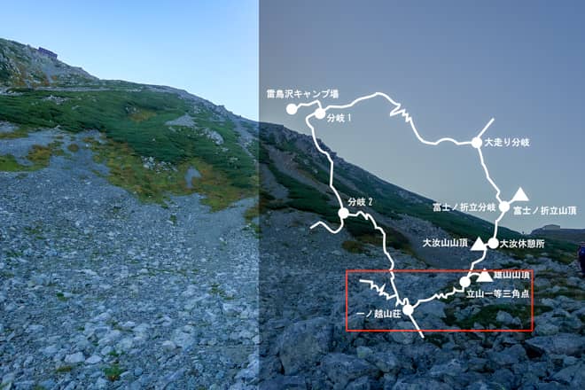 一ノ越山荘→立山一等三角点