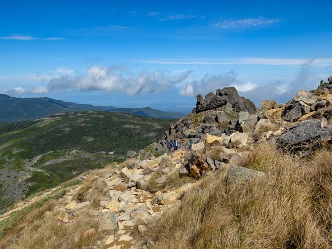 天狗岩をトラバース