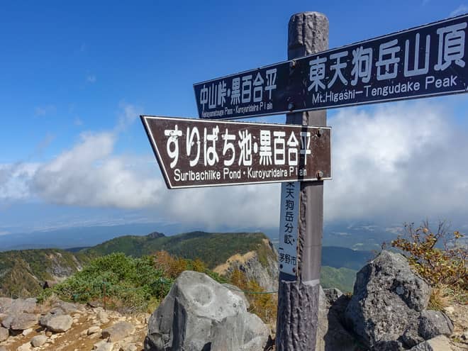 東天狗岳分岐に到着です