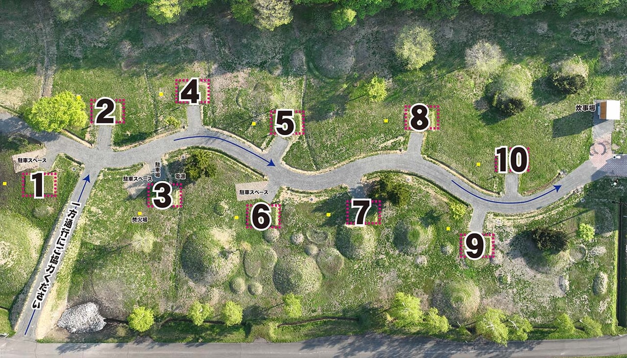 ふるさとの丘キャンプ場オートサイトマップ