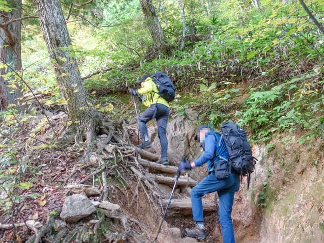 因みに登山口を進むと