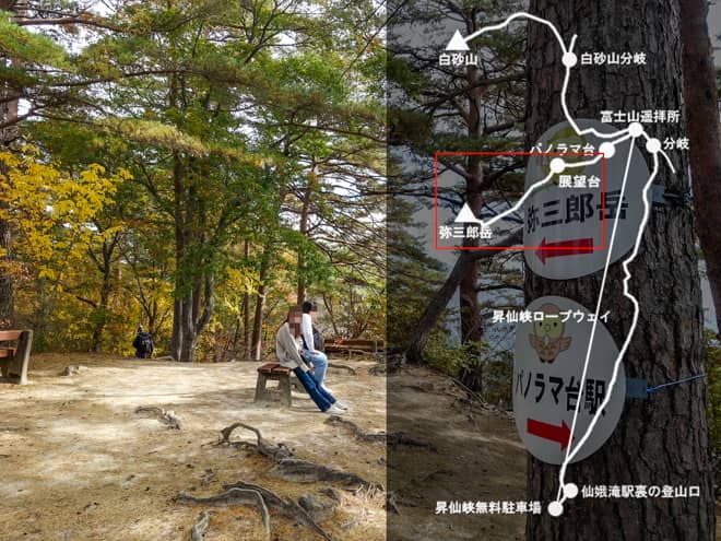 展望台→弥三郎岳