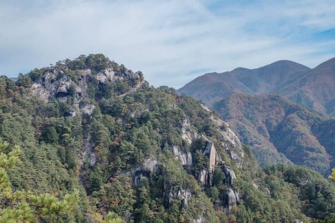 東側に目を向けると、これから登る弥三郎岳や
