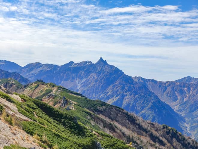 燕山荘から右に視線を移すと