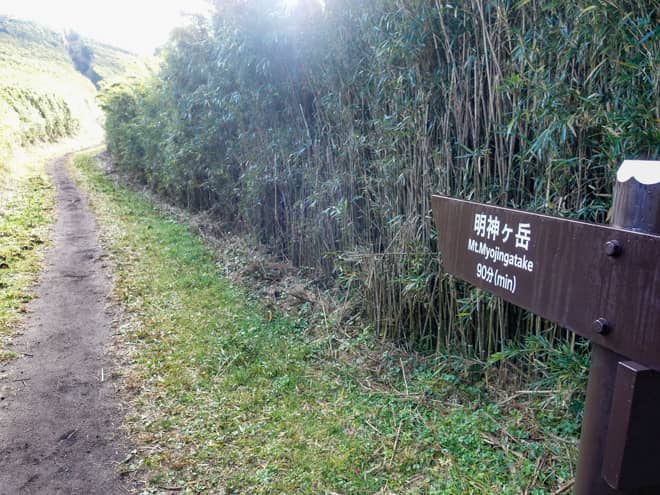 因みに、明神ヶ岳の至る所にある標識のコースタイム