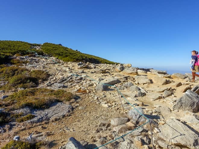 大展望の稜線に出ました