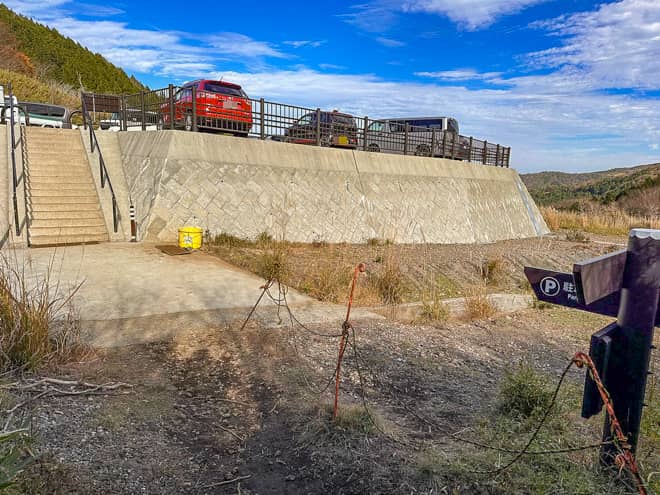 金時見晴パーキングが見えてきました