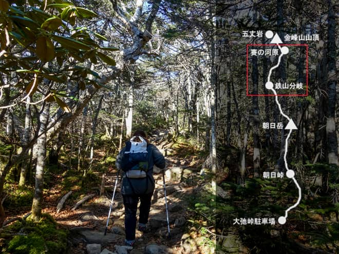 鉄山分岐→賽の河原