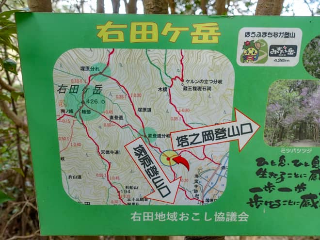 分岐に到着です。案内板があるお陰で