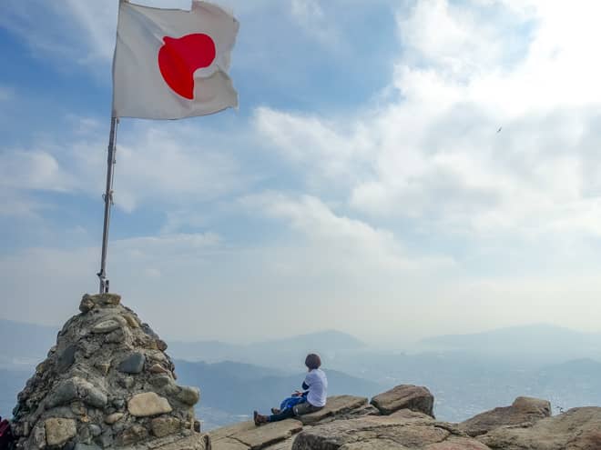 右田ヶ岳山頂からの景色