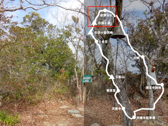 右田ヶ岳-→-塚原分れ