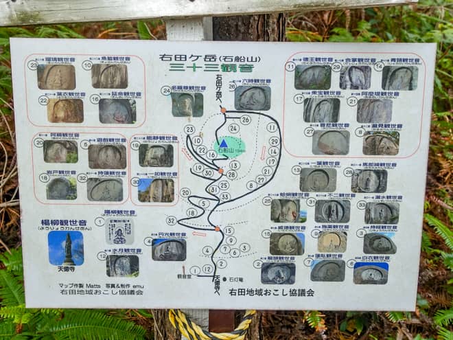 因みに、観音堂から石船山までは