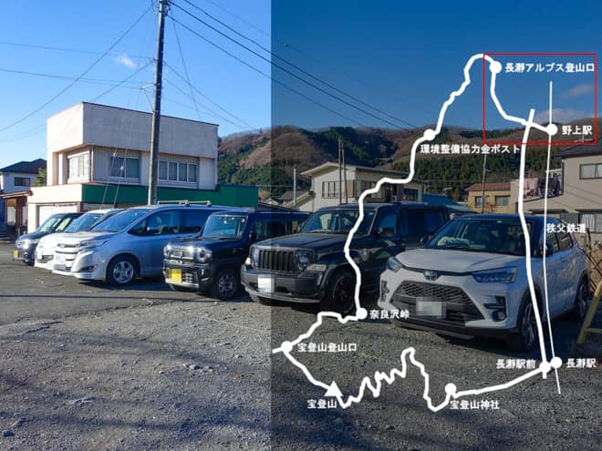 秩父鉄道野上駅→長瀞アルプス登山口