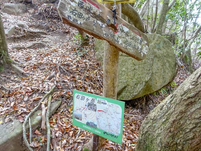 途中にある分岐点は、8合目の分岐