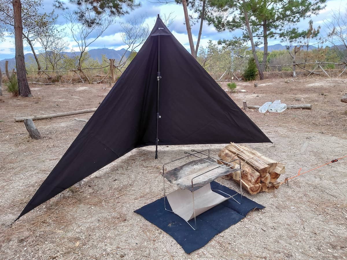 キャンプ シェルター 風防 こわ 焚き火 タープ 難燃 2WAY 撥水 
