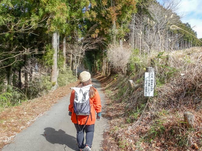 左の舗装路へ進むと