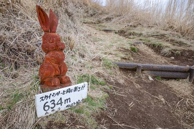 木彫りのうさぎのオブジェと