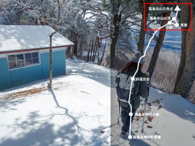 高烏谷山三角点→東屋-(2)