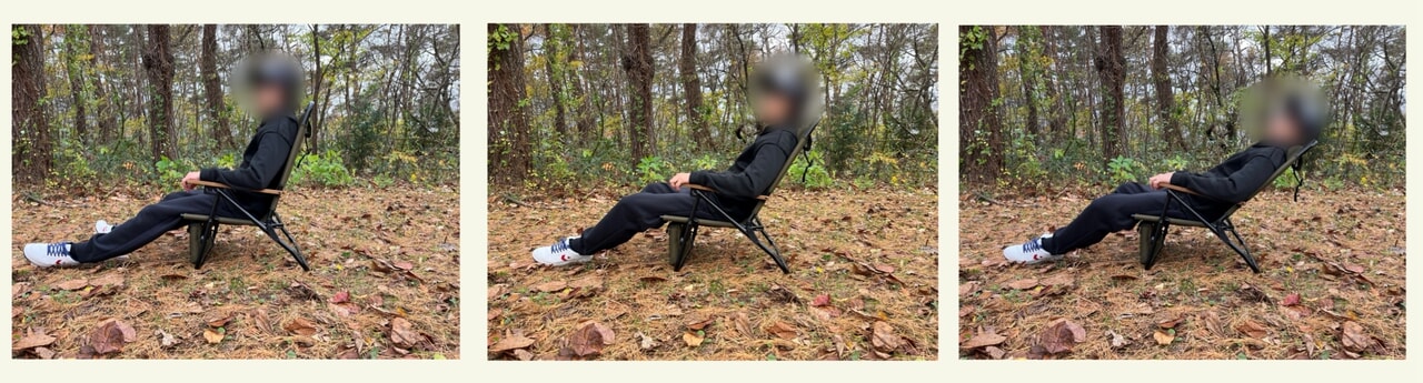 WAQリクライニングローチェアの切り替えイメージ