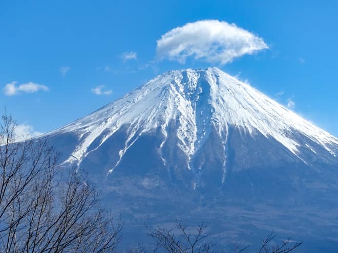 長者ヶ岳は富士山の真西に位置する山なので