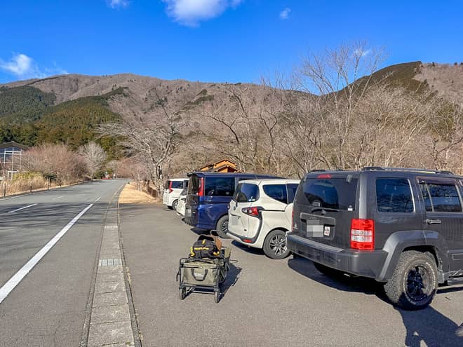 リアカー置き場はキャンプ場入口にしかありませんが