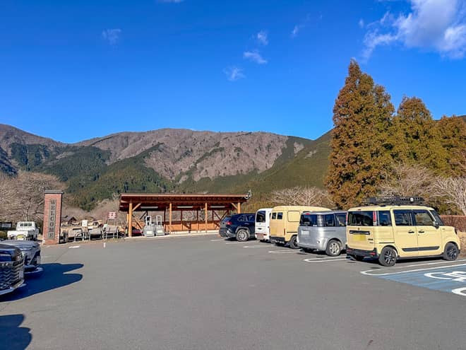 田貫湖キャンプ場はサイトに車の乗り入れができない