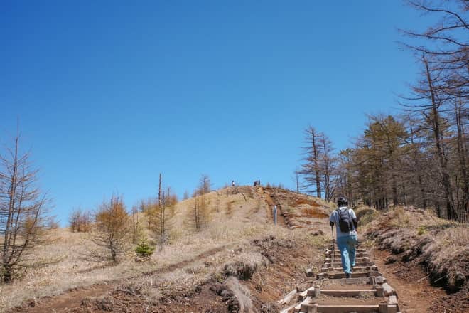 作場平口から登る場合はコースバリエーションが豊かで