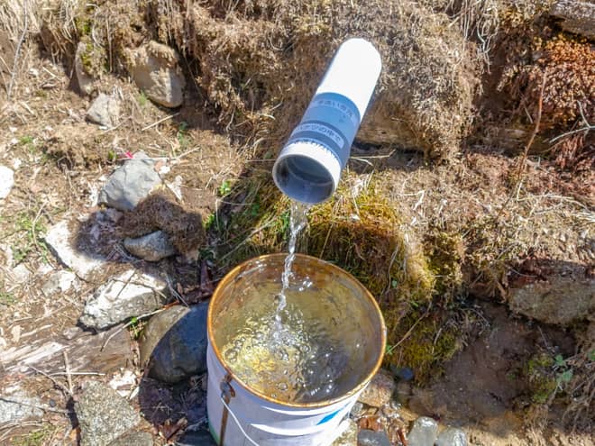 手洗い場笠取小屋