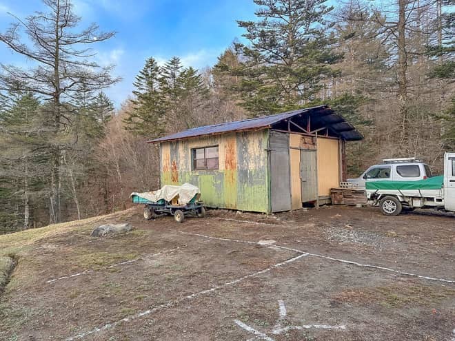 携帯の電波笠取小屋