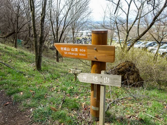 登山口から山頂まで続く桜並木を楽しみながら