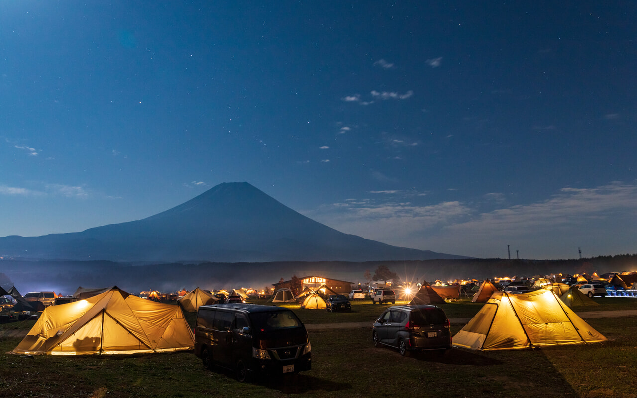 富士山が見えるオートキャンプ場