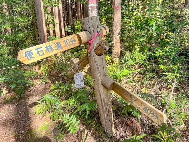 500メートル程階段を登ると標識が見えてくるので