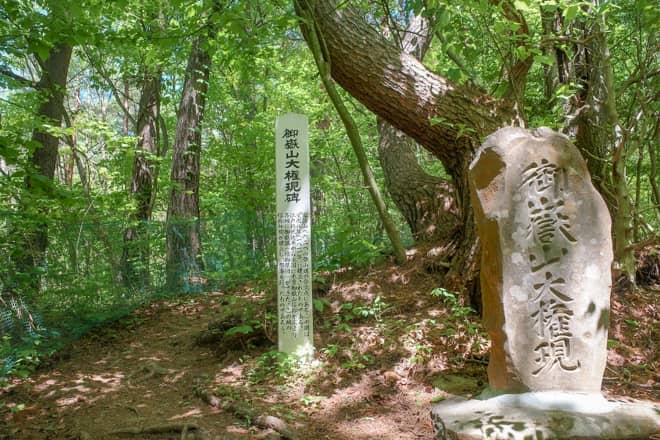 かっとり城跡手前には御嶽大権現