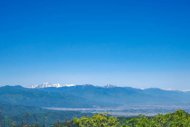 低山ながらも山頂には遮るものが少なく