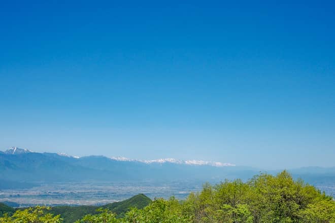 霧訪山山頂からの景色