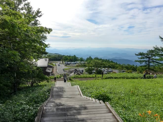 霧降高原駐車場が見えてきました