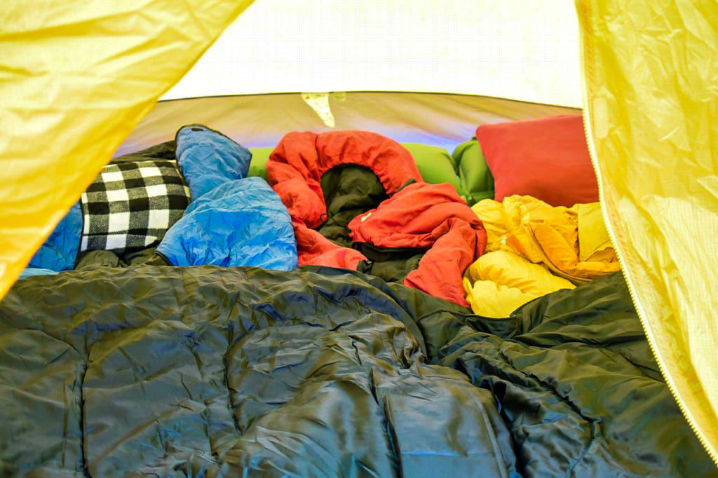 冬キャンプの寝具