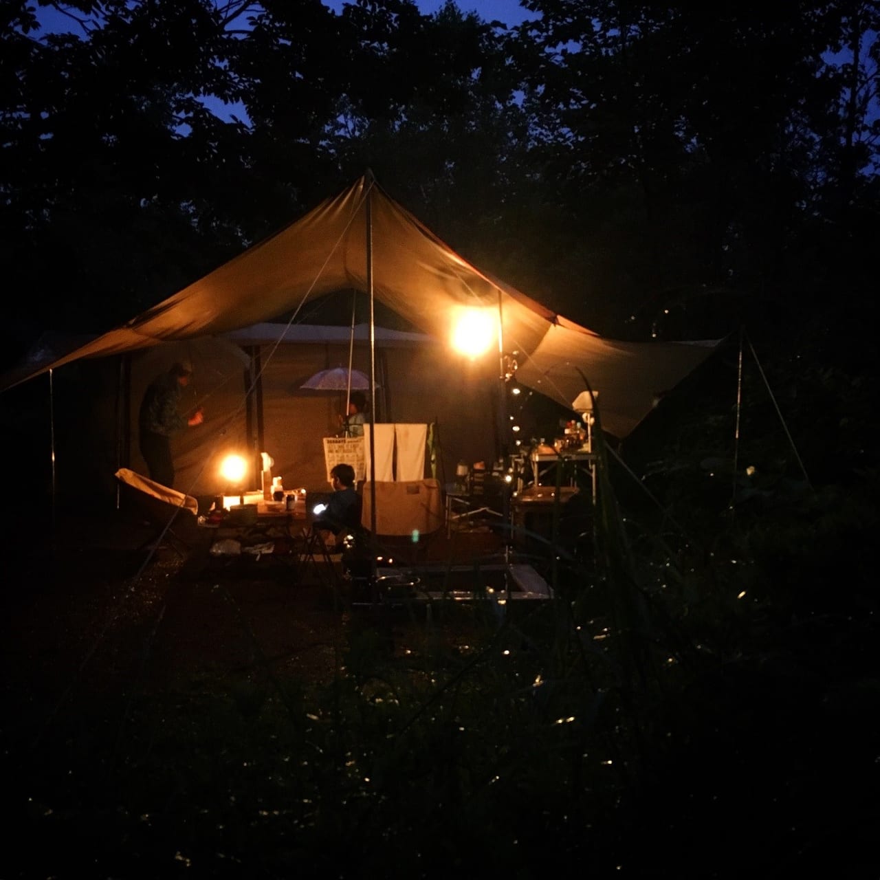 南乗鞍キャンプ場の夜