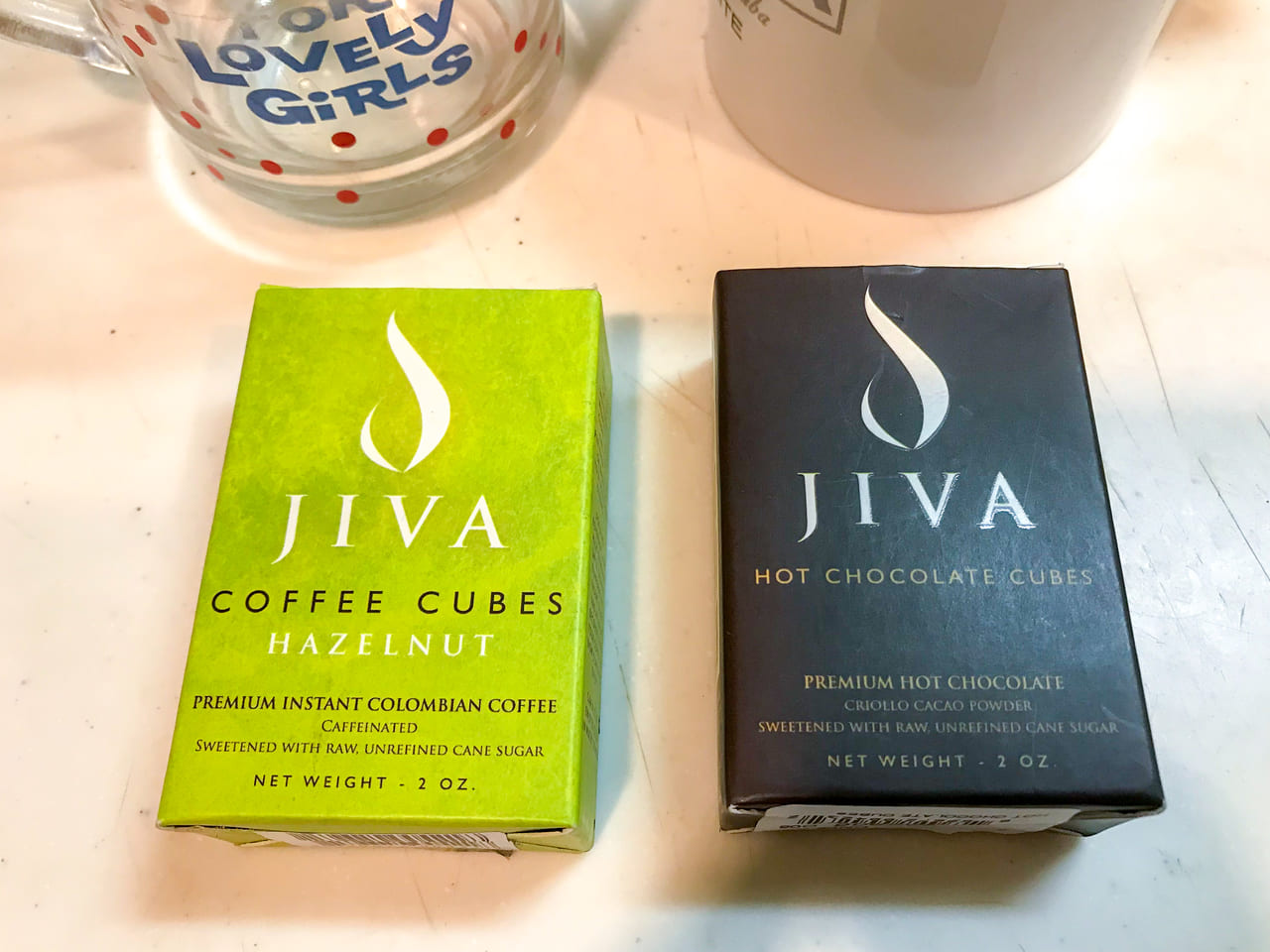 台所に並べられたJIVAのコーヒーキューブ