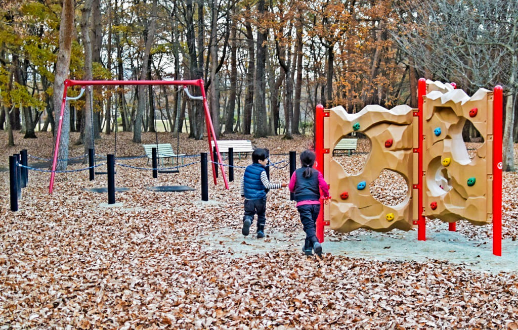 那須野が原公園で遊ぶ子供達